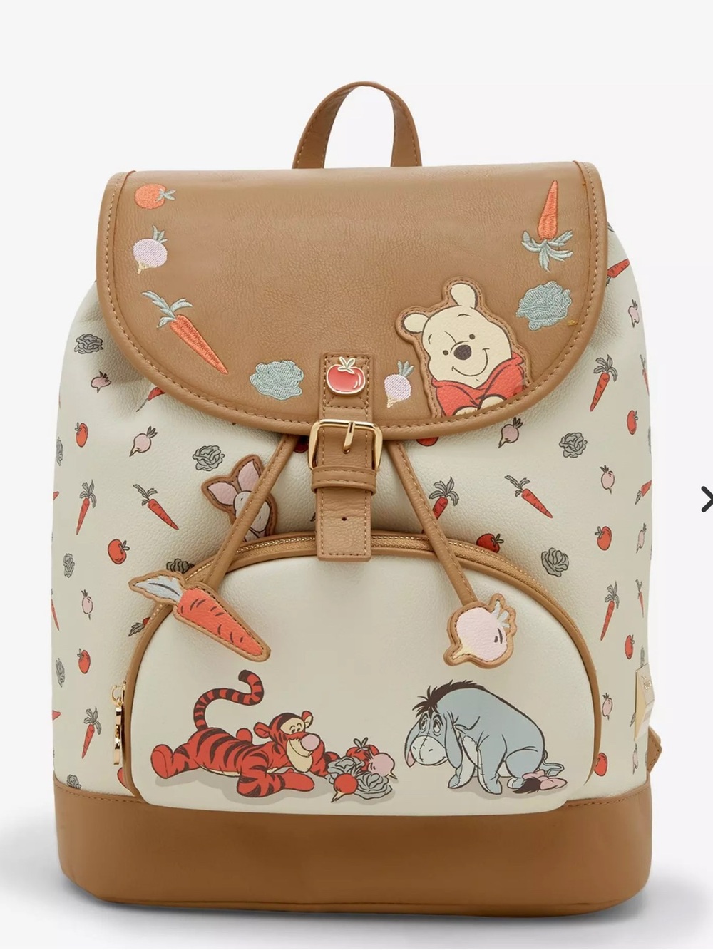 NWT Disney BoxedLunch Winnie The Pooh Veggies Allover Print Mini Backpack